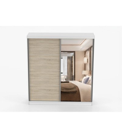 Armoire Tais 203 cm avec miroir