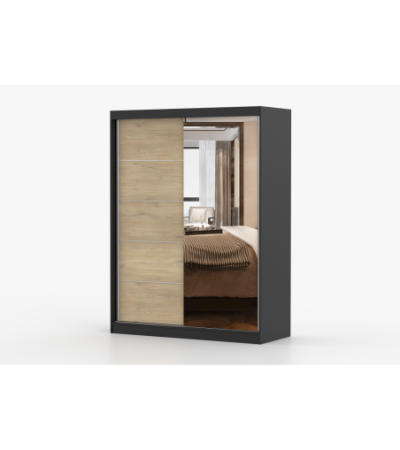 Armoire Aileen 150 cm avec miroir