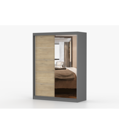 Armoire Aileen 150 cm avec miroir
