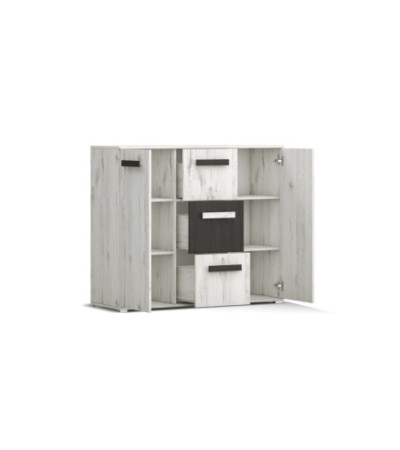 Buffet - Commode Aures Chêne blanc - Pin noir