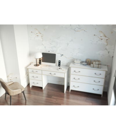 Commode Evander 108 cm Blanc
