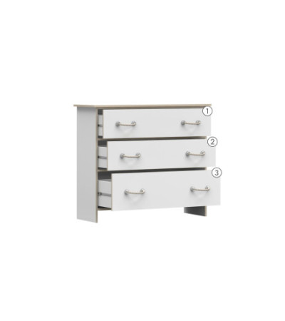 Commode Evander 108 cm Blanc