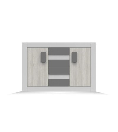 Commode Syllian Blanc - Kathult - Gris