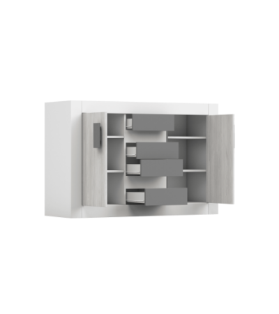 Commode Syllian Blanc - Kathult - Gris