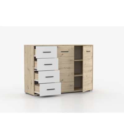 Buffet - Commode Taig 135 cm Artisan - Blanc