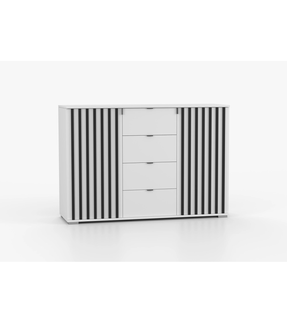 Buffet - Commode Lysea Blanc - Noir