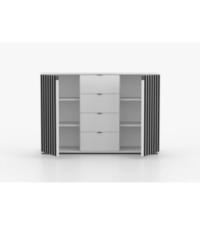 Buffet - Commode Lysea Blanc - Noir