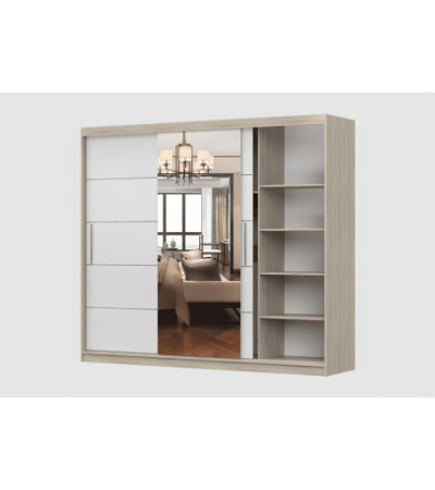Ensemble armoire Theana et commode Ilario avec miroir