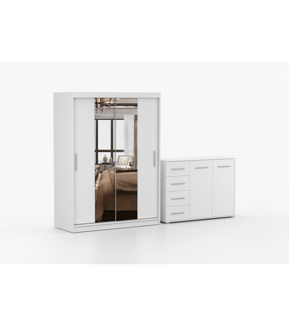 Ensemble armoire Aenora et commode Ilario