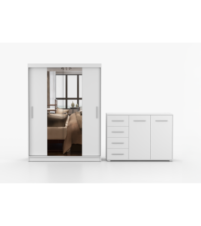 Ensemble armoire Aenora et commode Ilario