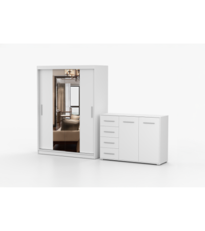 Ensemble armoire Aenora et commode Ilario