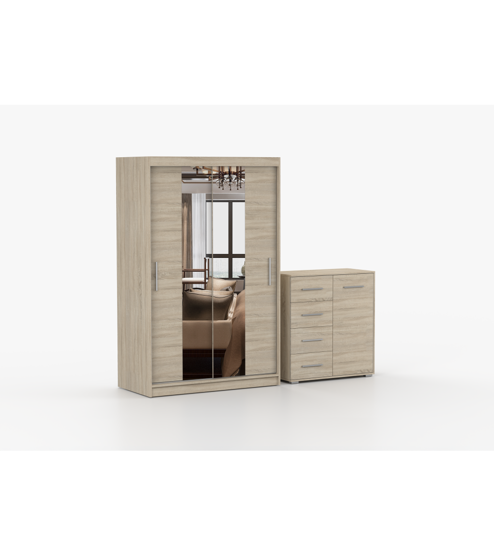 Ensemble armoire Danae et commode Ilario