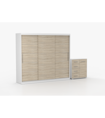Ensemble armoire Thalia avec commode Ilario