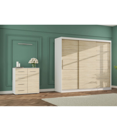 Ensemble armoire Thalia avec commode Ilario