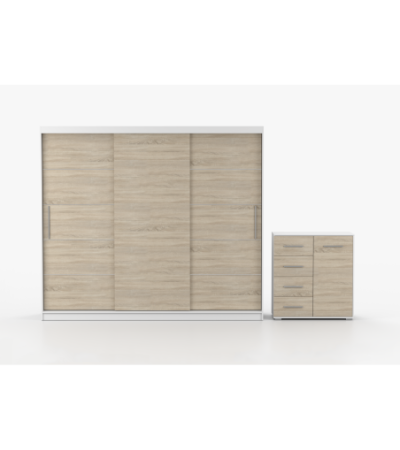 Ensemble armoire Thalia avec commode Ilario