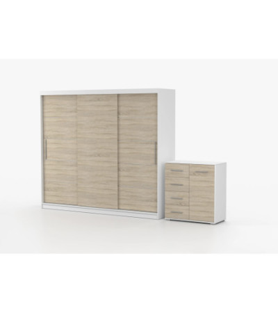 Ensemble armoire Thalia avec commode Ilario