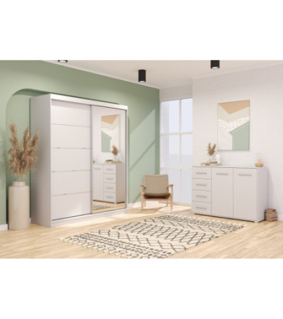 Ensemble armoire Ysalis et commode Ilario avec miroir