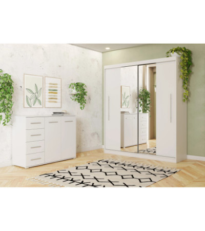 Ensemble armoire Eireen et commode Ilario avec miroir