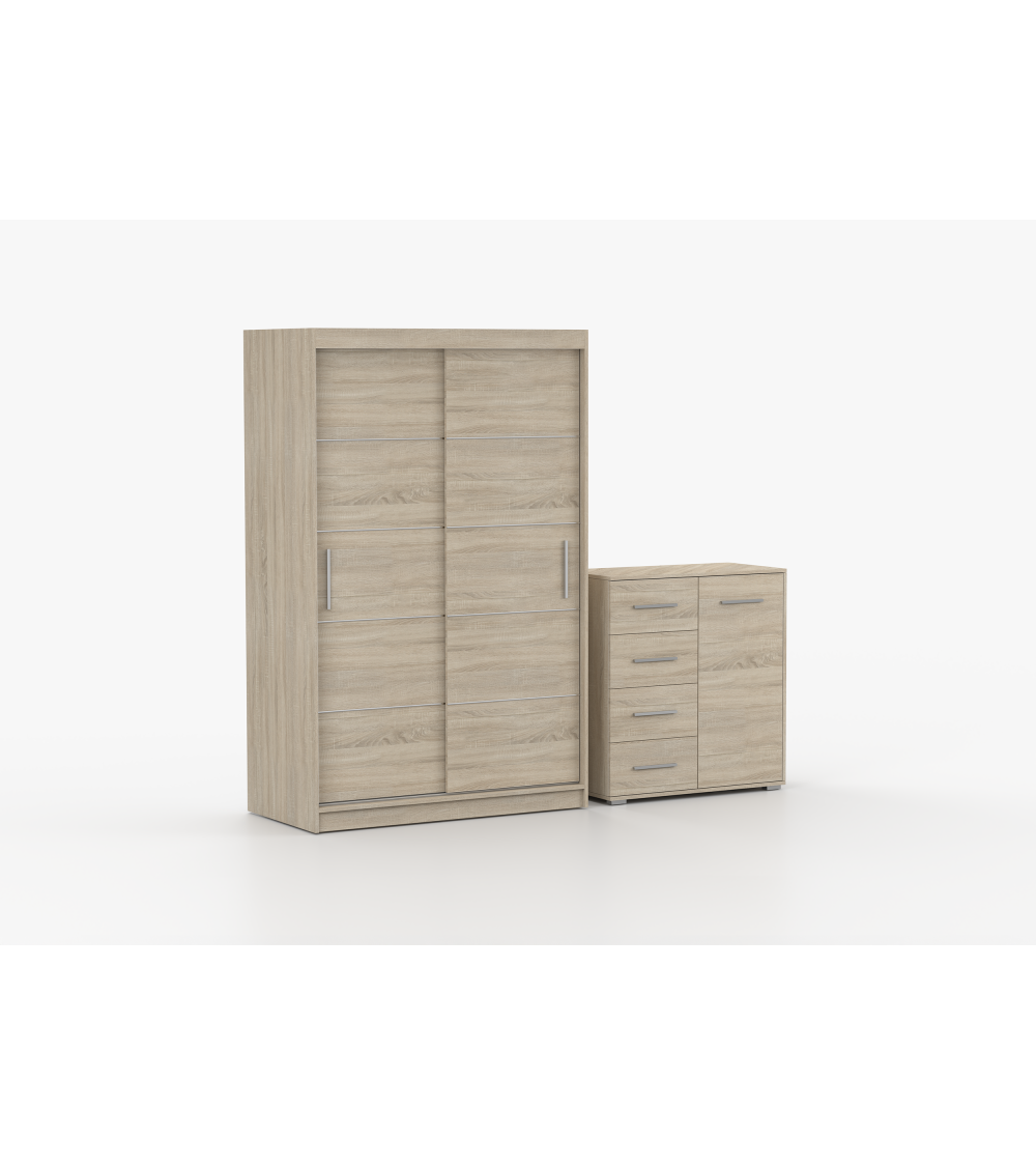 Ensemble armoire Lilwenn et commode Ilario