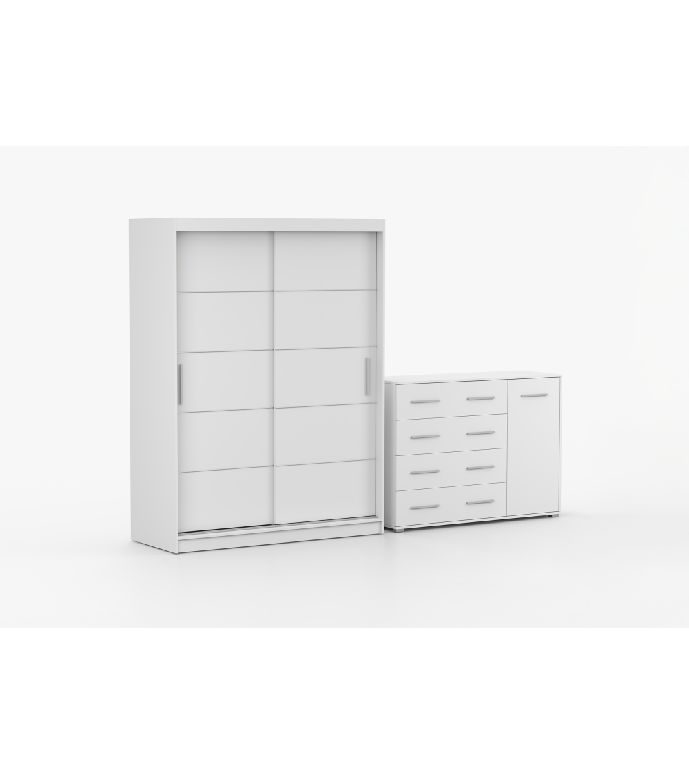 Ensemble armoire Aliona et commode Ilario