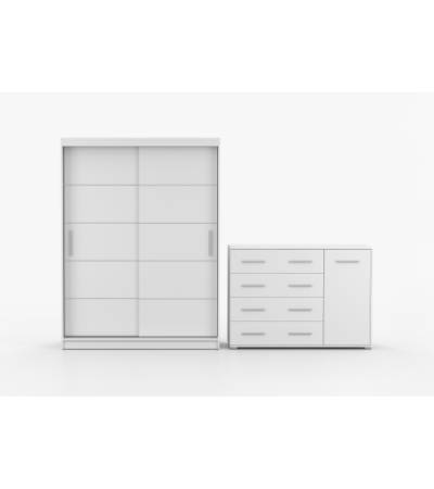 Ensemble armoire Aliona et commode Ilario