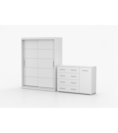 Ensemble armoire Aliona et commode Ilario