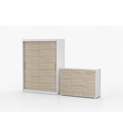 Ensemble armoire Elsinore et commode Ilario
