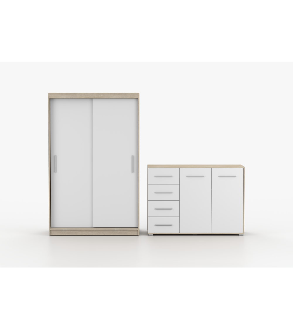 Ensemble armoire Yvae et commode Ilario