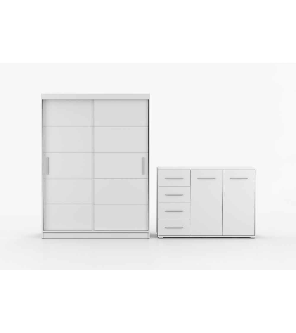 Ensemble armoire Lilwenn et commode Ilario