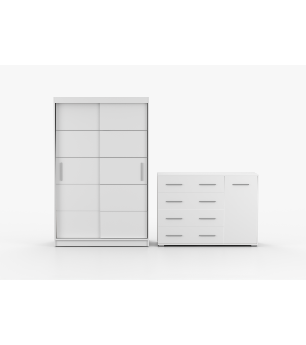 Ensemble armoire Lilwenn et commode Ilario
