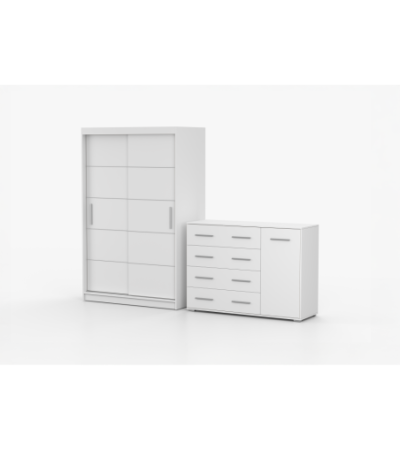 Ensemble armoire Lilwenn et commode Ilario