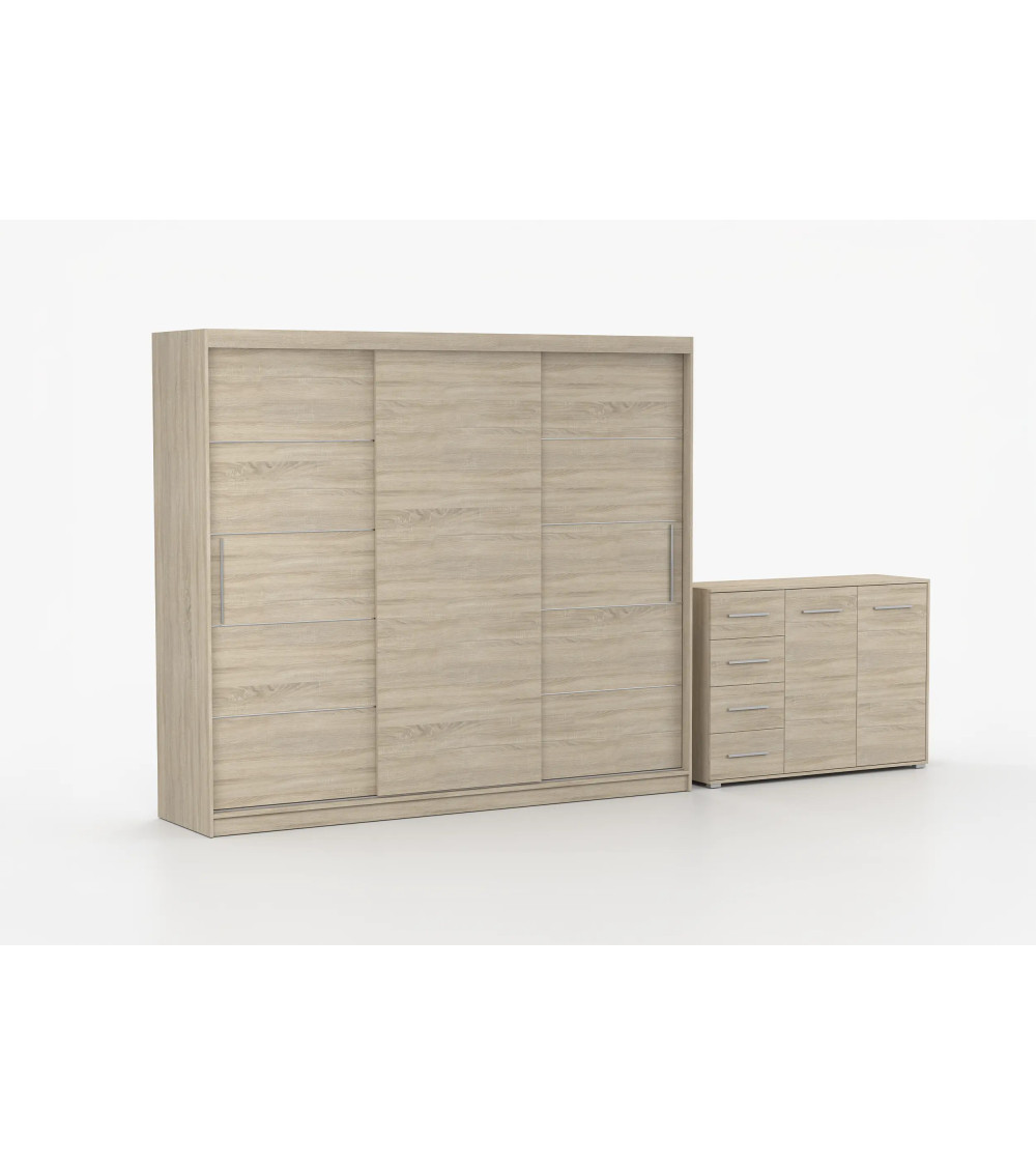 Ensemble armoire Thalia et commode Ilario