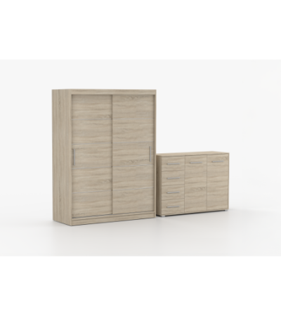 Ensemble armoire Aliona et commode Ilario