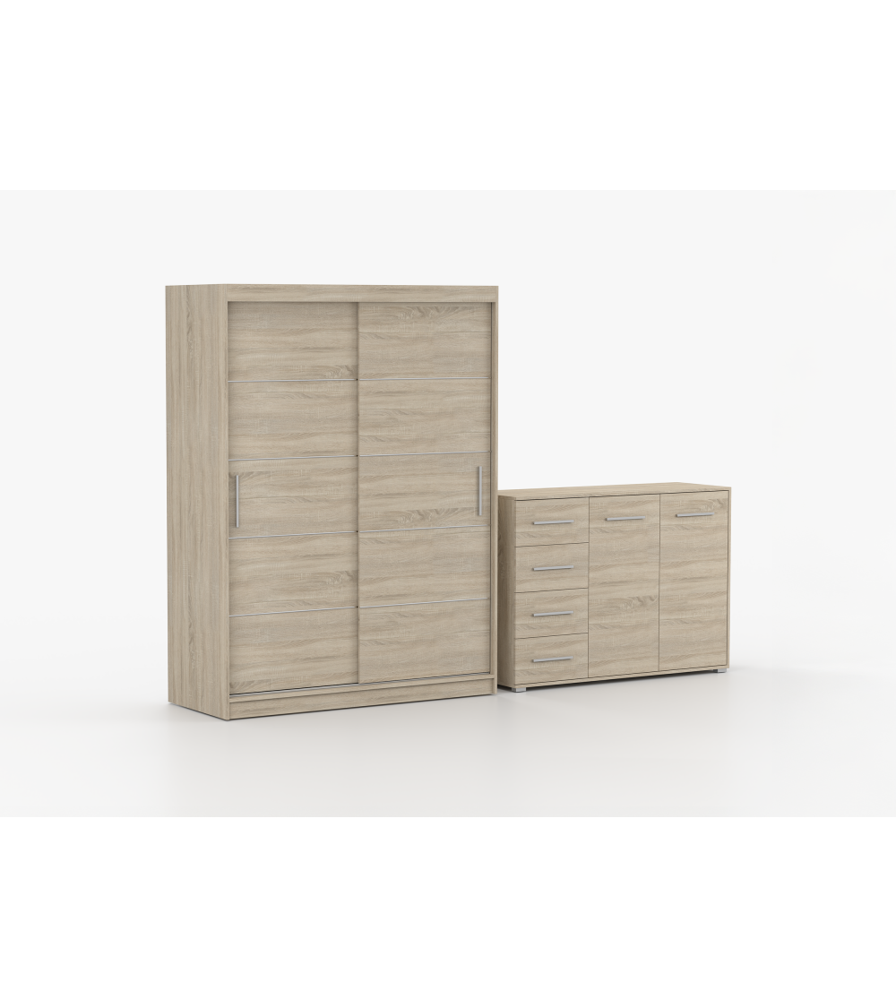 Ensemble armoire Aliona et commode Ilario