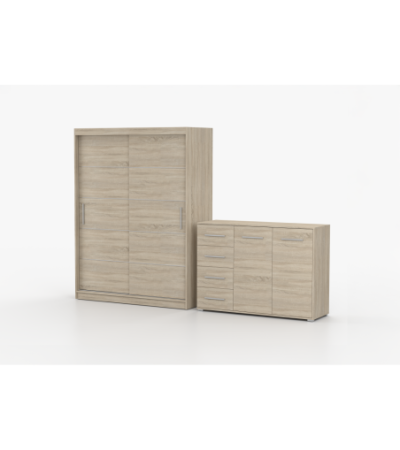 Ensemble armoire Aliona et commode Ilario