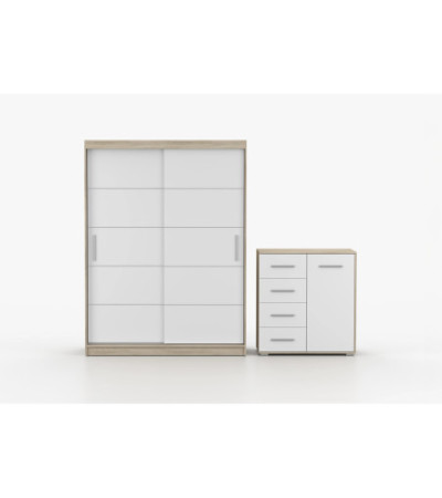 Ensemble armoire Aliona et commode Ilario