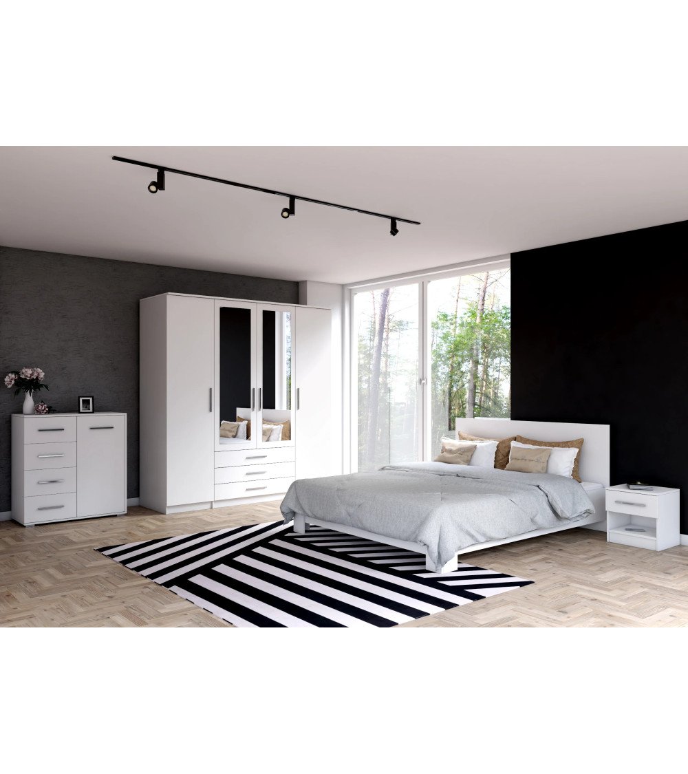 Chambre complète Oswin avec armoire 200 cm