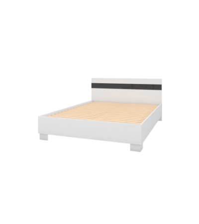 Lit Theon 160x200 Blanc -Noir