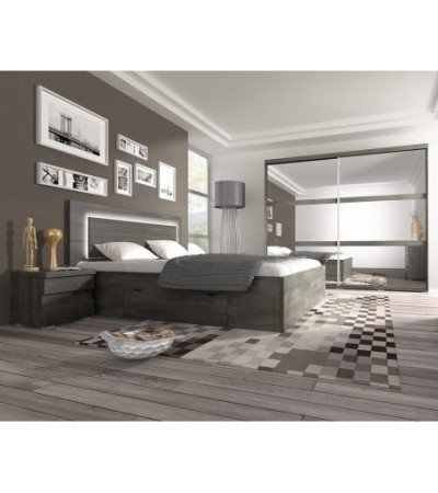 Lit 160x200 Themis Pin noir