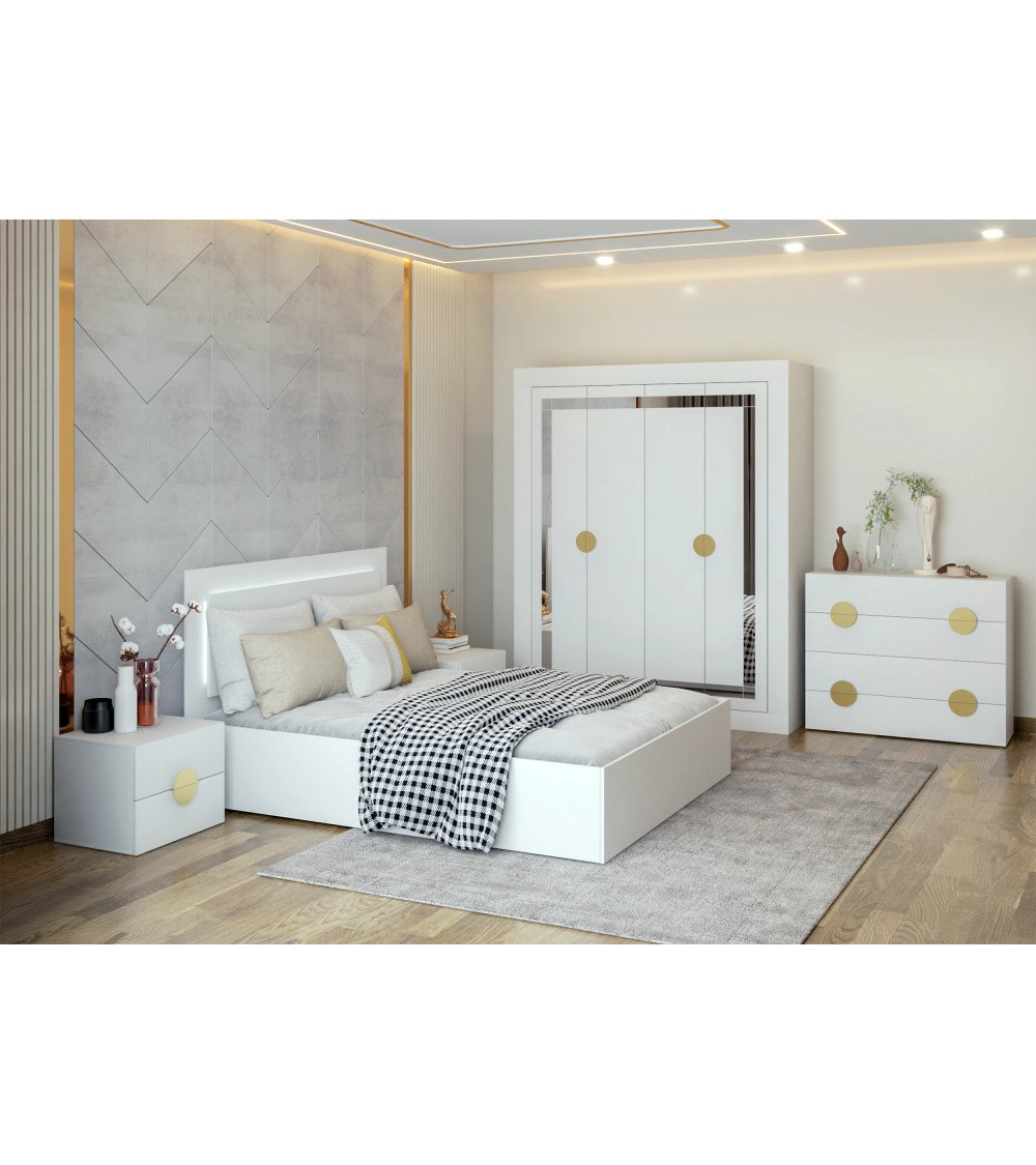 Chambre complète Dastan couleur blanche