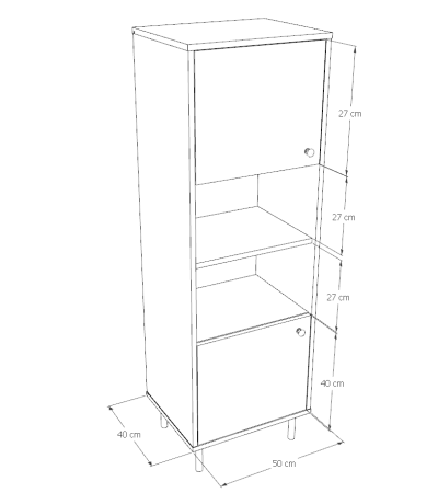 Étagère colonne 153x50 cm - Verone