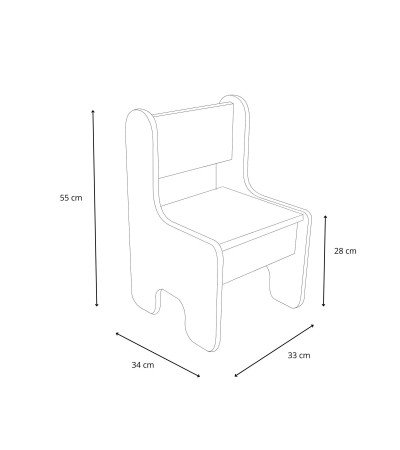 Ensemble enfant Tima : table + chaise MDF