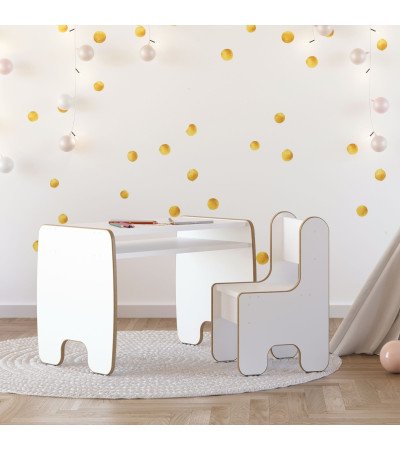 Ensemble enfant Tima : table + chaise MDF