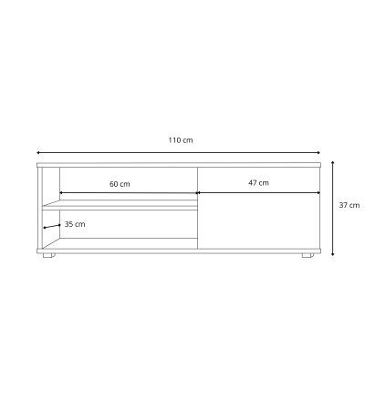 Meuble TV 110 cm - Viviane