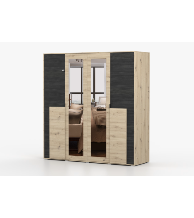 Armoire Albanor 200 cm Artisan - Pin