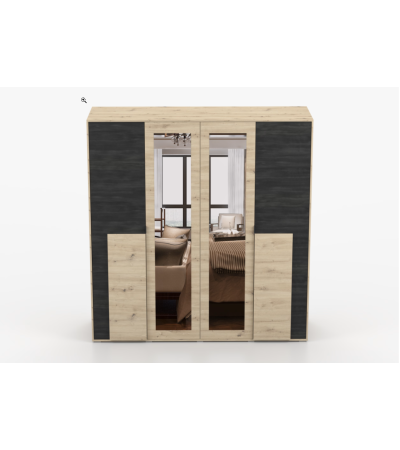 Armoire Albanor 200 cm Artisan - Pin