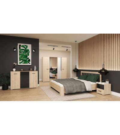 Lit 160x200 Vespera San remo - Noir