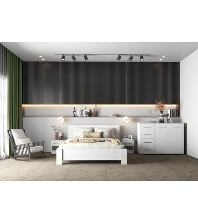 Chambre complète Oswin avec armoire 200 cm