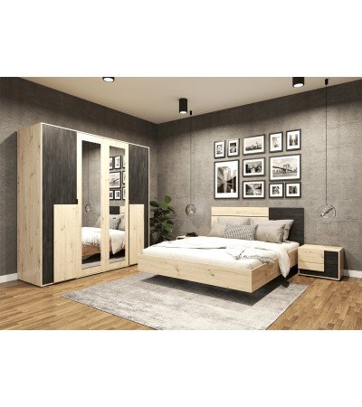 Armoire Albanor 200 cm Artisan - Pin