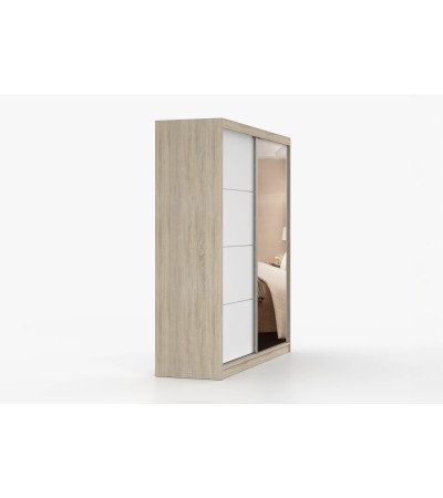 Armoire Léandra 203 cm avec miroir